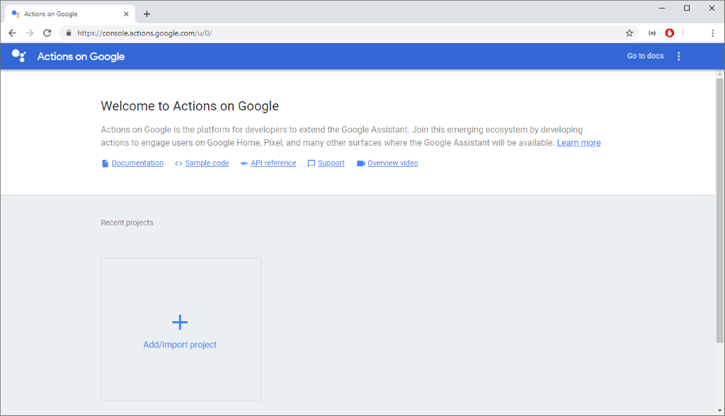 create a google assistant action
