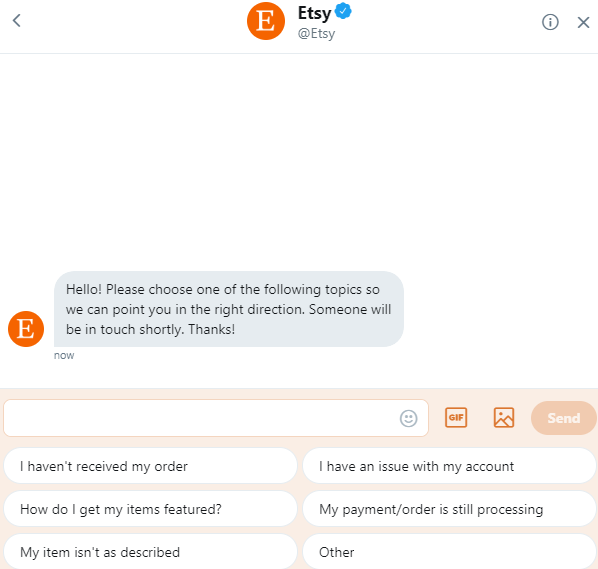 Etsy support bot