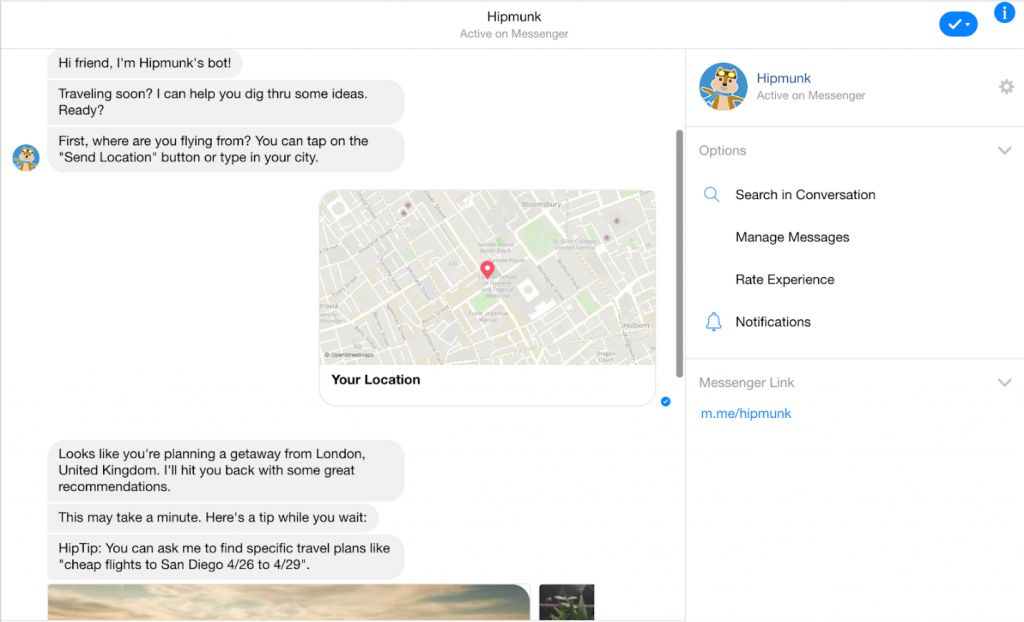 hipmunk chatbot